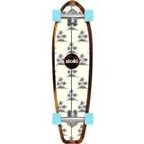 Grå Longboards Aloiki Cruiser Skateboard (Palms) Hvid/Brun/Grå