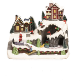 Julebelysning Nordic Winter Mountain Town Multicolored Juleby 31cm