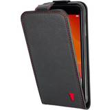 Flip cover iphone 8 iPhone SE & iPhone 8/7 Leather Flip Case Black with Red Detail
