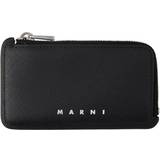 Marni Tegnebøger & Nøgleringe Marni Logo-print Bi-colour Zipped Leather Cardholder - - Black