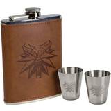 Grå Lommelærker Dark Horse The Witcher Flask Set Deluxe - Brown/Yellow/Gray - One-Size Hip Flask