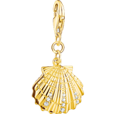 Thomas Sabo Charm Club Shell Pendant - Gold/Pearl/Transparent