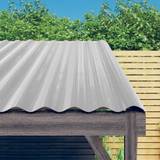 Pladematerialer vidaXL Roof Panels 12 pcs Powder-coated Steel Silver 80x36 cm