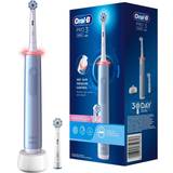 Braun Ladestationer Elektriske tandbørster Braun Pro 3 3000 Sensitive Clean + 2 Brush Heads