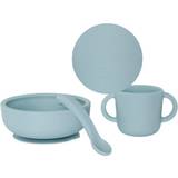 By Lille Vilde Pink Sutteflasker & Service By Lille Vilde Baby Dinner Set Bowl w/Cup and Spoon