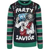Julesweaters Sweatere Urban Classics Savior Christmas Sweater - Black/X-Mas Green