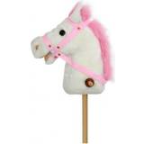 Klassisk legetøj Pink Papaya Hobby häst – stick häst – leksakshäst med grannande/galoppande ljud