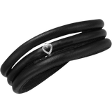 Topas Armbånd Christina Jewelry Leather Bracelet - Black/Transparent