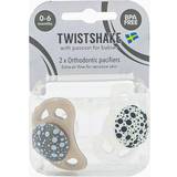 Twistshake Grå Sutter & Bidelegetøj Twistshake 2x Pacifier 0-6m Pastel Grey White