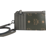 MCM Kortholdere MCM Portuna Visetos Sea Turtle Tumbled Leather Card Case Necklace Lanyard Wallet multi