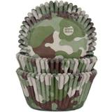 Grøn Bageforme House of Marie Camouflage Muffinform 5 cm