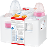 Hvid Flaskemadningssæt Nuk First Choice startset med Temperature Control-visning, rosa/hvid