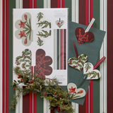 Grøn Dekorationer Koustrup & Co. klip-selv julehjerter rød/grøn Juletræspynt
