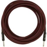 Fender Rød Kabler Fender Professional Series Straight To Straight Instrument Cable 18.6 Ft. Red Tweed
