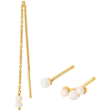 Smykkesæt Pernille Corydon Ocean Earring Set - Gold/Pearl