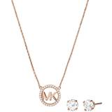 Rosaguld Smykkesæt Michael Kors Boxed Gifting Jewellery Set - Rose Gold/Transparent
