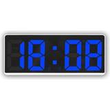 Blå Vækkeure 24.se Digital Alarm Clock with Blue Numbers