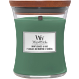 Woodwick Grøn Lysestager, Lys & Dufte Woodwick Mint Leaves &amp Duftlys
