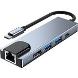 Usb c multiport Tech-Protect 5-in-1 USB-C Multiport Hub