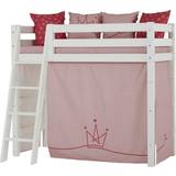 Pink - Prinsesser Børneværelse HoppeKids Forhæng Princess til Mellemhøje Senge 70x160cm