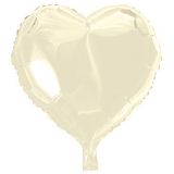 Beige Balloner Hjerteformet Folieballon, Elfenbenfarvet