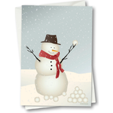 Vissevasse Grå Vægdekorationer Vissevasse Snowman kort Plakat