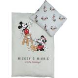 Børneværelse Borg Living Jule sengetøj baby 70x100 - Mickey Minnie - Julemotiv