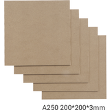Mdf plader Snapmaker MDF Sheet-A250 200x200x1,5mm 5-pack