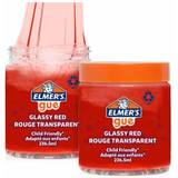 Allround lim Elmers Gu Glassy Red Clear Slime 236ml wilko