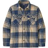 Patagonia Blå Overtøj Patagonia Insulated Organic Cotton Midweight Fjord Flannel Shirt - Live Oak/Oar Tan