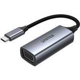 Unitek Sølv Kabler Unitek Adapter pin USB-C han -> 15 pin HD D-Sub HD-15 hun Space