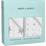 Aden + Anais Grå Babyudstyr Aden + Anais Essentials Cotton Muslin Hooded Towels 2-pack Dusty
