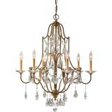 Bronze - Krystal Lamper FEISS Valentina chandelier, 6-bulb Pendant Lamp