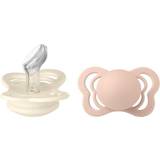 Bibs Tåler maskinvask Sutter Bibs Couture Silicone Pacifiers 2-pak Anatomical Ivory/Blush Str. 1