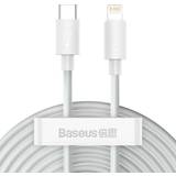 Baseus Hvid - Kabeladaptere Kabler Baseus Simple Wisdom PD USB-C-Lightning 1.5m