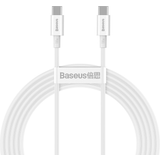 Baseus Hvid - USB-kabel Kabler Baseus Superior Series USB-C to USB-C Cable, 100W, 2m