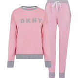 M - Pink Tracksuits DKNY Signature Logo Joggers Pyjama Set