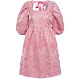Ballonærmer - Firkantet Kjoler Pieces Pcaviona Short Dress - Prism Pink