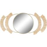 Guld - Metal Spejle Dkd Home Decor Natur Gylden Metal Fiber Frynse 89 Vægspejl