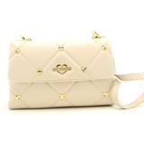 Love Moschino Quilted Faux-Leather Bag Cream