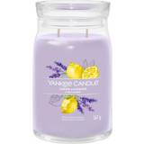 Lilla Lysestager, Lys & Dufte Yankee Candle Lemon Lavender Violet Duftlys 567g