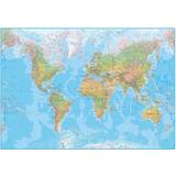 Plakat med verdenskort Klassisk verdenskort 4: 70x100cm Plakat