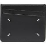 Hvid Kortholdere Maison Margiela Men's 5-Slot Smooth Leather Card Holder - Black