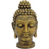 Brugskunst Europalms Head of Buddha, antique-gold, 75cm TILBUD antik Dekorationsfigur