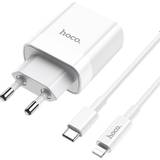 Hoco Hvid Batterier & Opladere Hoco Household charger C80A USB Quick Charge 3.0 PD 20W (3.1A) Type-C-Lightning white