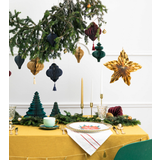 Grøn - Zink Brugskunst Honeycomb ornament glimmer Juletræspynt