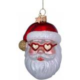Rød Dekorationer Vondels Glass Ball Santa Claus Juletræspynt 10cm