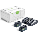 Festool Batterier & Opladere Festool Laddpaket SYS 18V 2x5,0/TCL 6 DUO