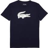 Lacoste Tøj Lacoste Sport 3D Print Crocodile Breathable Jersey T-shirt - Navy Blue/White