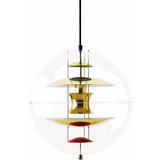 Acryl - Messing Lamper Verner Panton VP Globe Brass Pendel 40cm